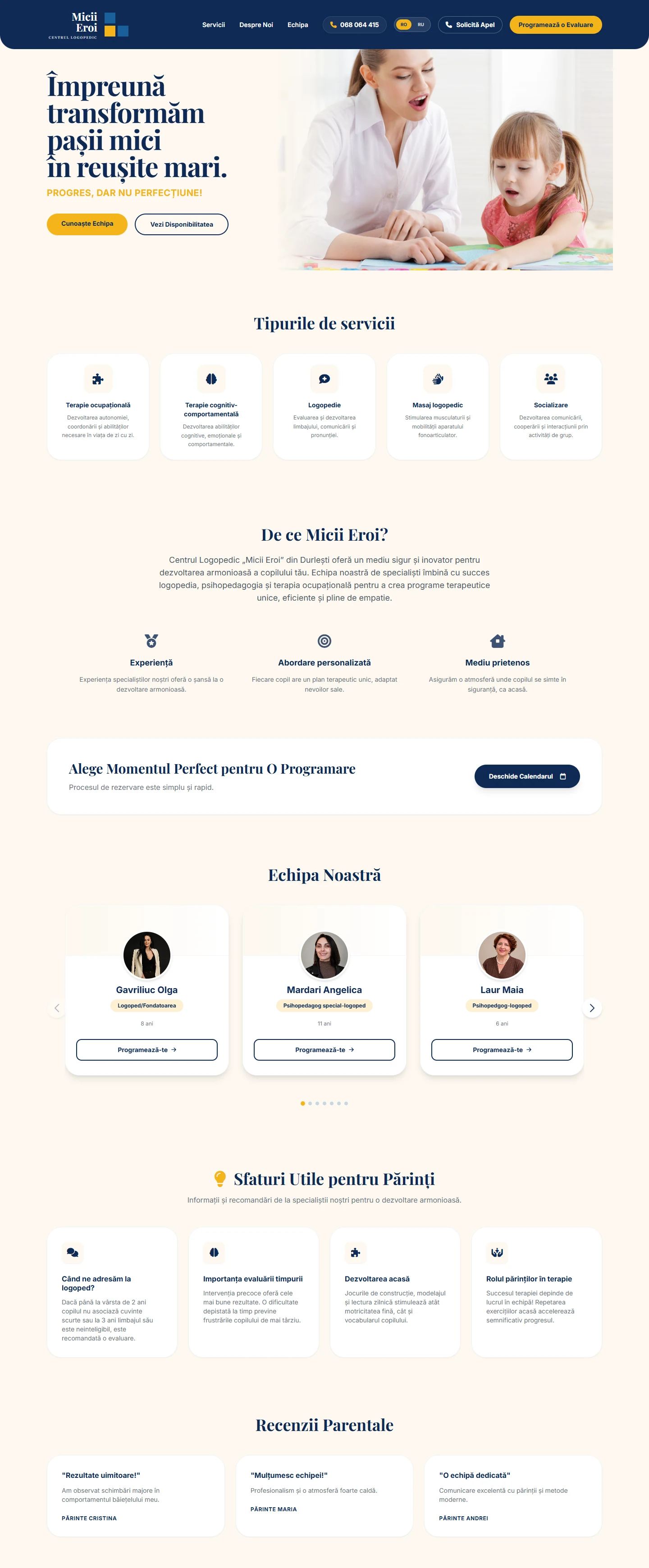 Site-ul miciieroi.md pe calculator